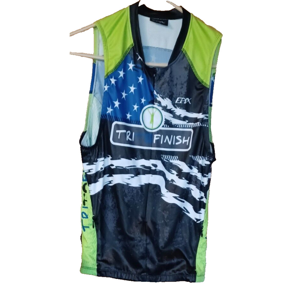 EPIX Men's Large Triathlon vest w/silicon rear strip, zip pocket in back/front